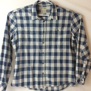 Burton London Mens Blue / White Plaid Long Sleeve
